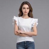 Ruffle Sleeve T Shirt Manufacturer In Bangladesh